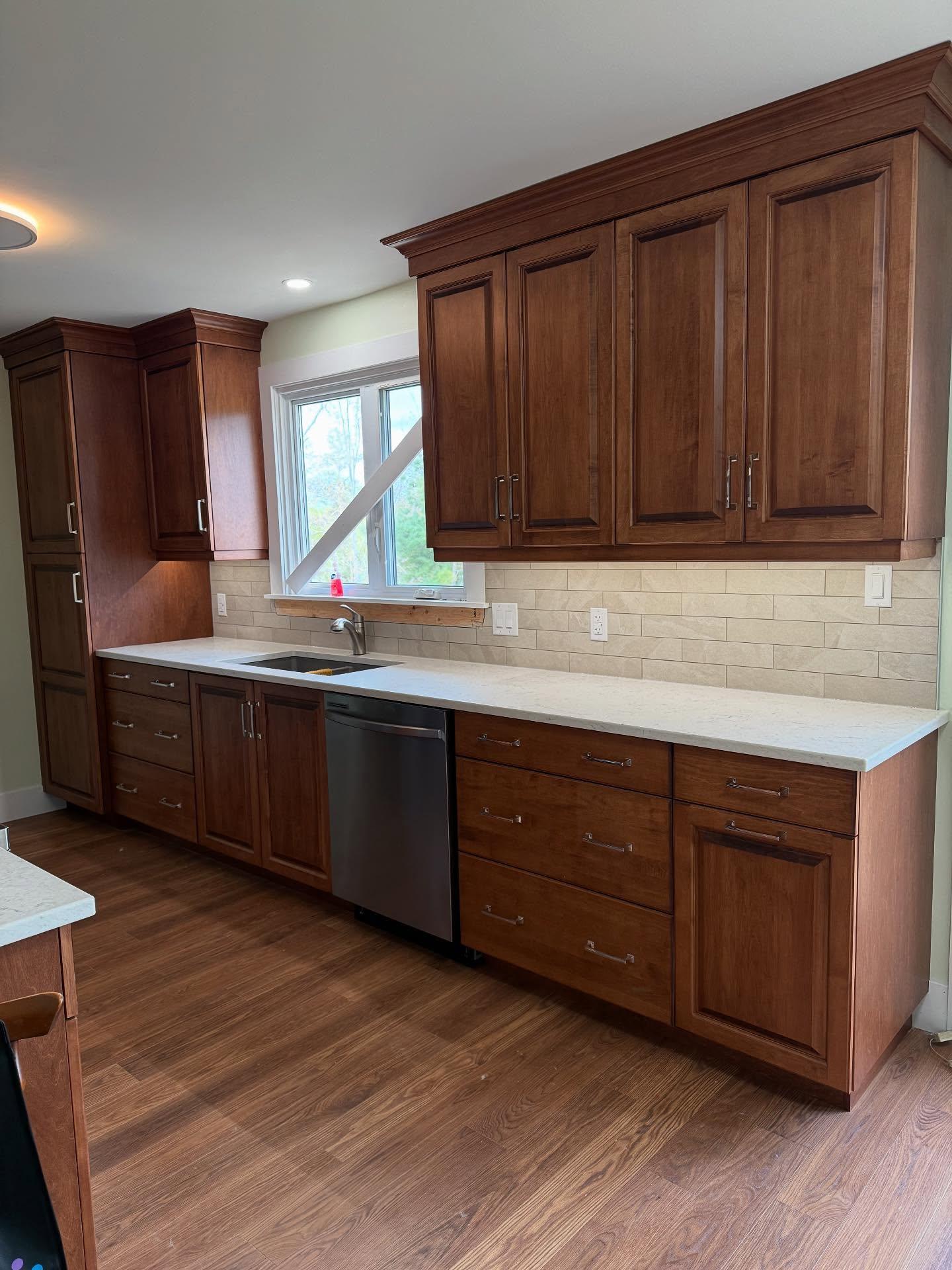 Stone backsplash